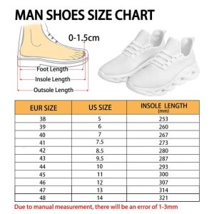 Man Shoes Size Chart