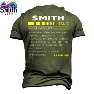 Smith Name Facts T Shirt Design On Back 1