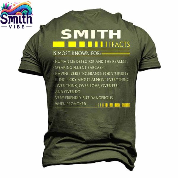 Smith Name Facts T Shirt Design On Back 2