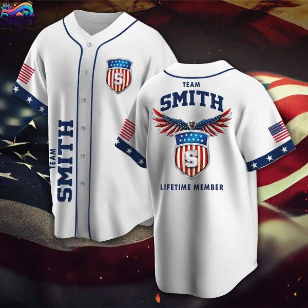 Team Smith Life Member American Baseball Jersey 1