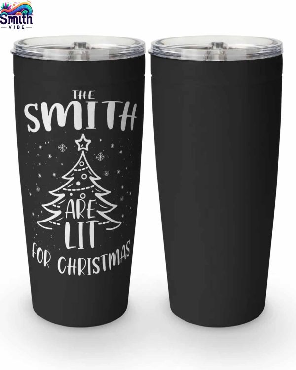 The Smith Are Lit For Christmas Tumbler 2 3